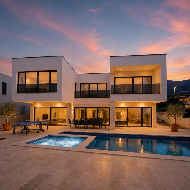 BookNoFees: Vila „Just be Light“ · 5 miegamieji · Baseinas · Džakuzi · 303 m² – Kaštel Stari