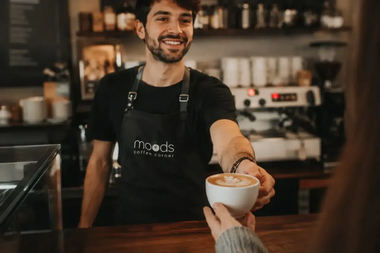 BookNoFees: Kavinė – Moods coffee corner – Amsterdam – „Moods“ kavos kampelis, nuotrauka 1