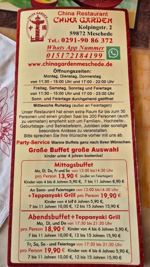 BookNoFees: Restoranas – China Garden – Meschede – Kinijos sodas, nuotrauka 2