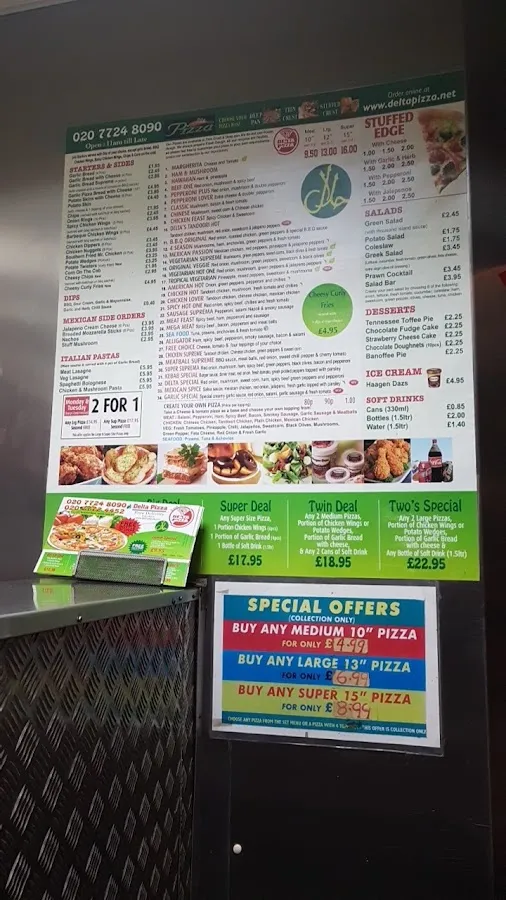 BookNoFees: Užkandžių baras – Delta Pizza – London – „Delta Pizza“, nuotrauka 2