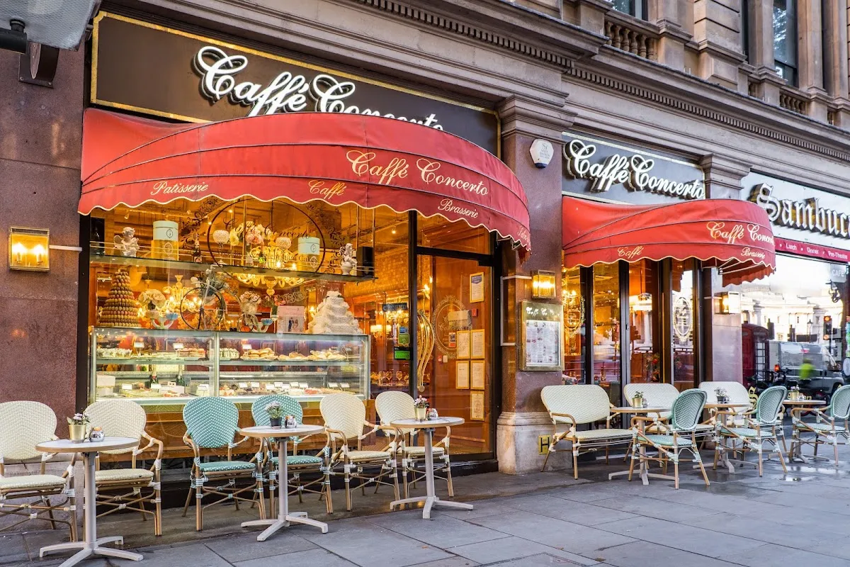 BookNoFees: Kavinė – Caffe Concerto – London – „Caffe Concerto“, nuotrauka 1